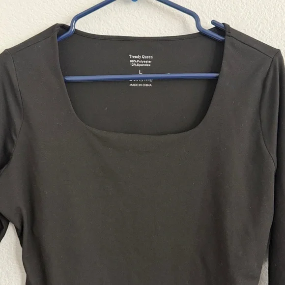 Trendy Queen Black Long Sleeve Top - Picture 5 of 6